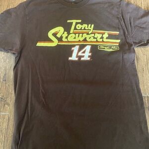 Tony Stewart Black Graphic T-Shirt Large